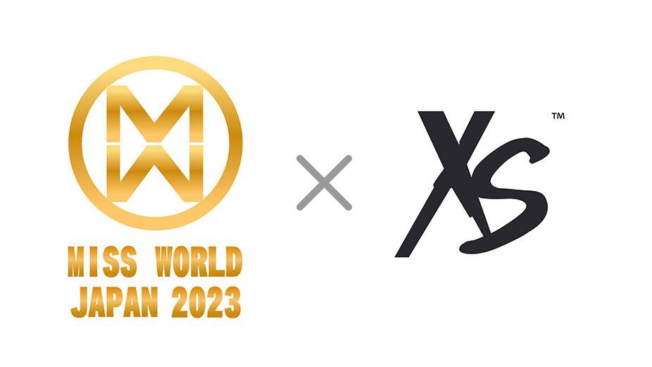 ミス・ワールド・ジャパン2023とXSのロゴ